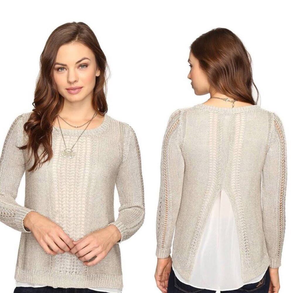 Lucky Brand Metallic Mix Sweater Size Medium